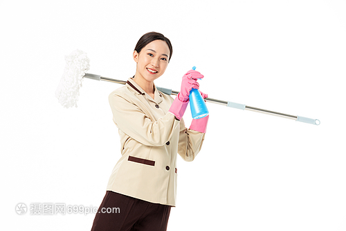 家政服務(wù)中的女性清潔工作 玻璃清洗與保潔服務(wù)的專(zhuān)業(yè)形象